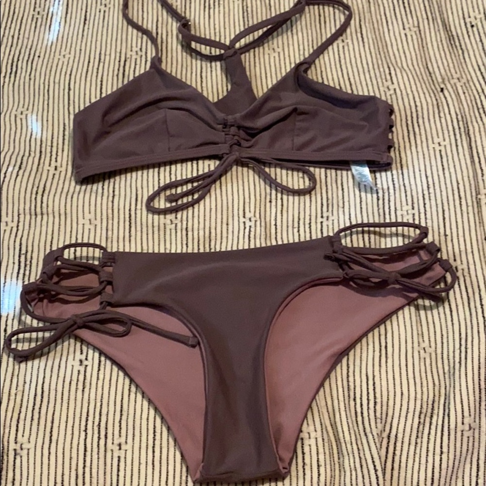 Zumiez damsel lavender grey bathing suit